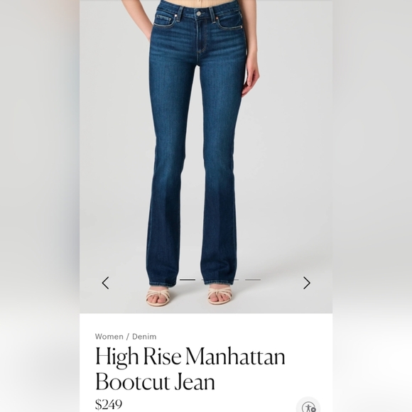 PAIGE Dark Blue Flare Jeans - Picture 2 of 13